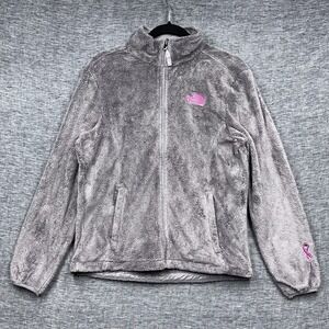 THE NORTH FACE Breast Cancer Awareness Gray Full Zip Sherpa Cozy Jacket Size M